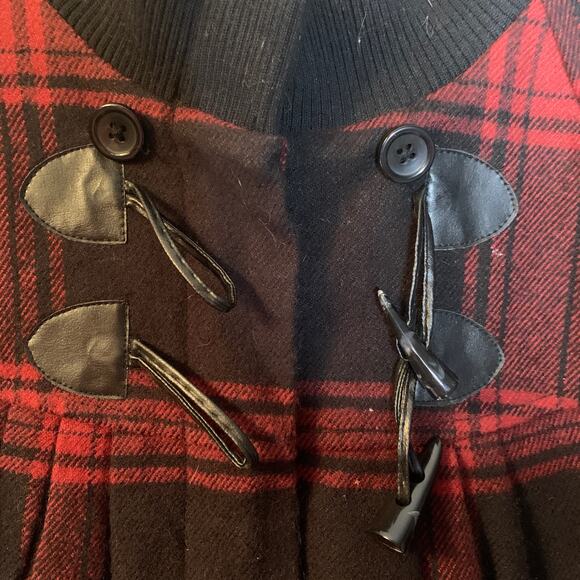 Kimchi Blue Tartan Plaid Coat in Red and Black - Picture 4 of 5